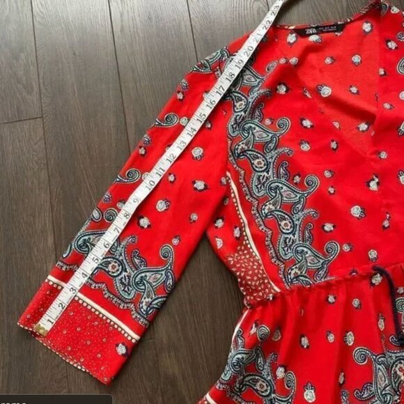 ZARA Asymmetrical Printed Top - Picture 9 of 14